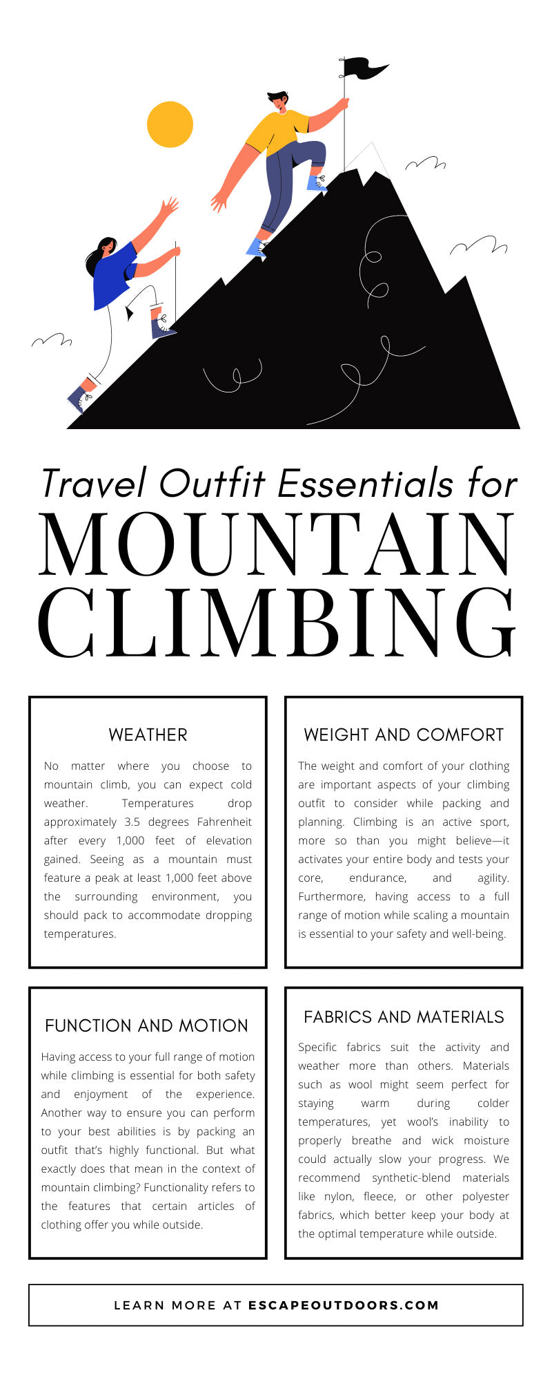 Travel Outfit Essentials for Mountain Climbing