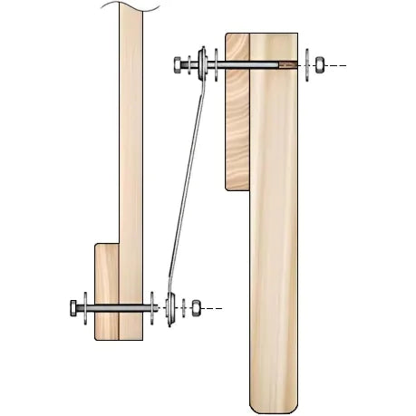 Glider bracket installed parts assembly order