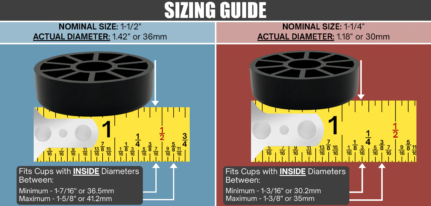 Forever Glides size guide with measurements