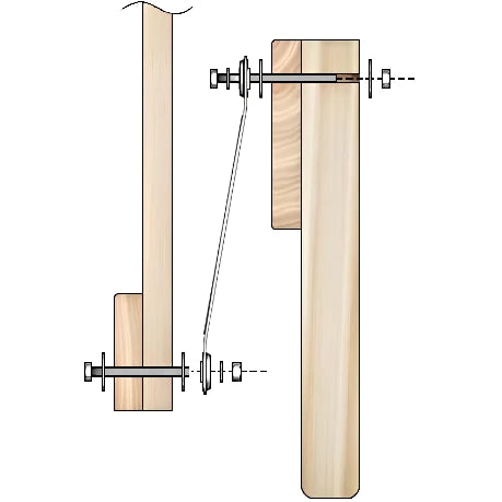 Diagram of replacement glider bracket arm assembly