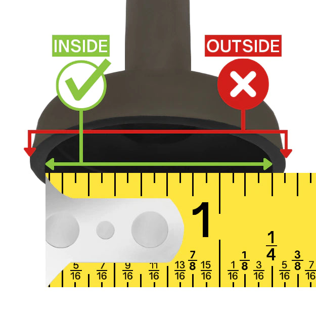 Tape measure laid across a wrought iron furniture cup showing 1-1/4