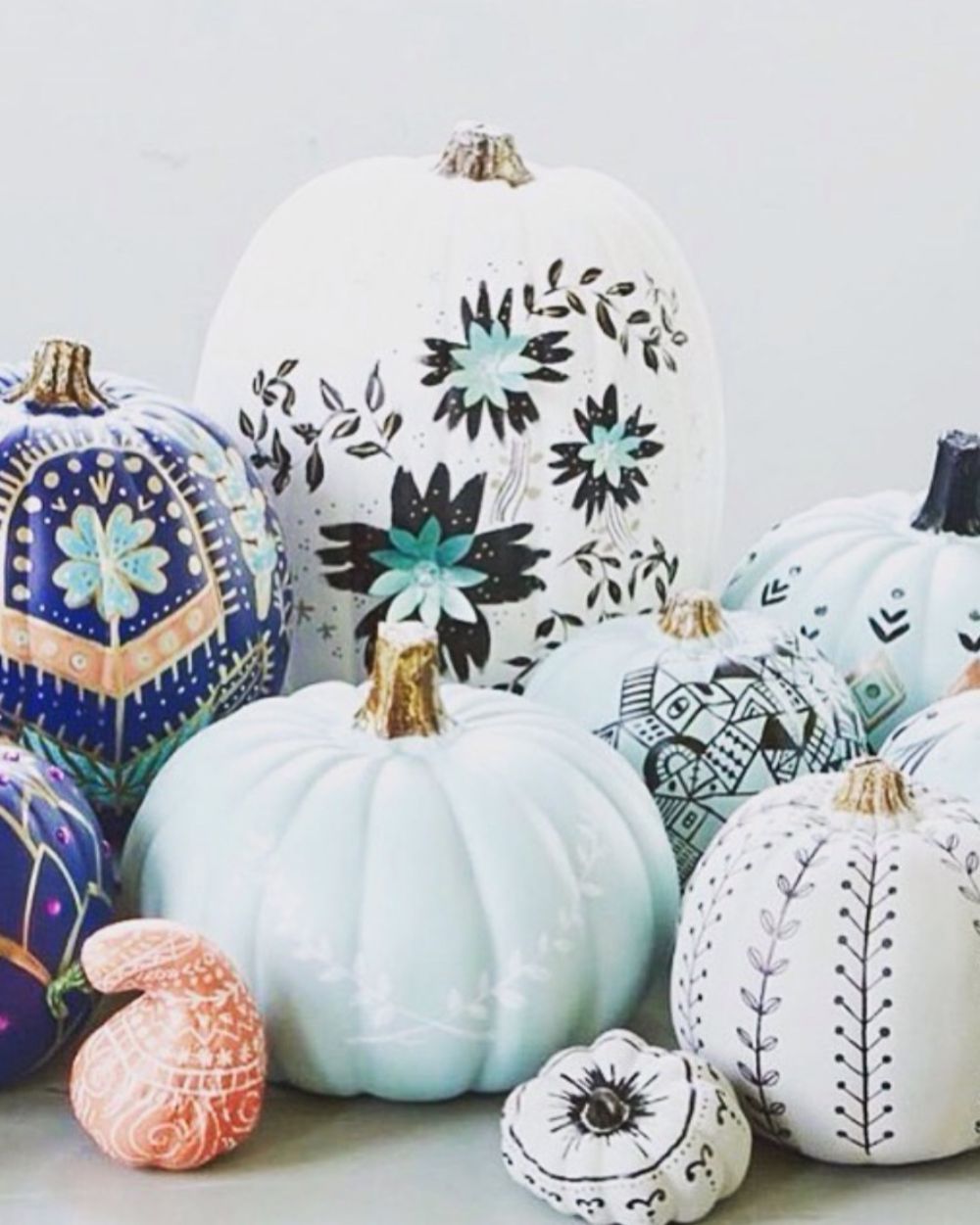 Painted Pumpkins for Halloween