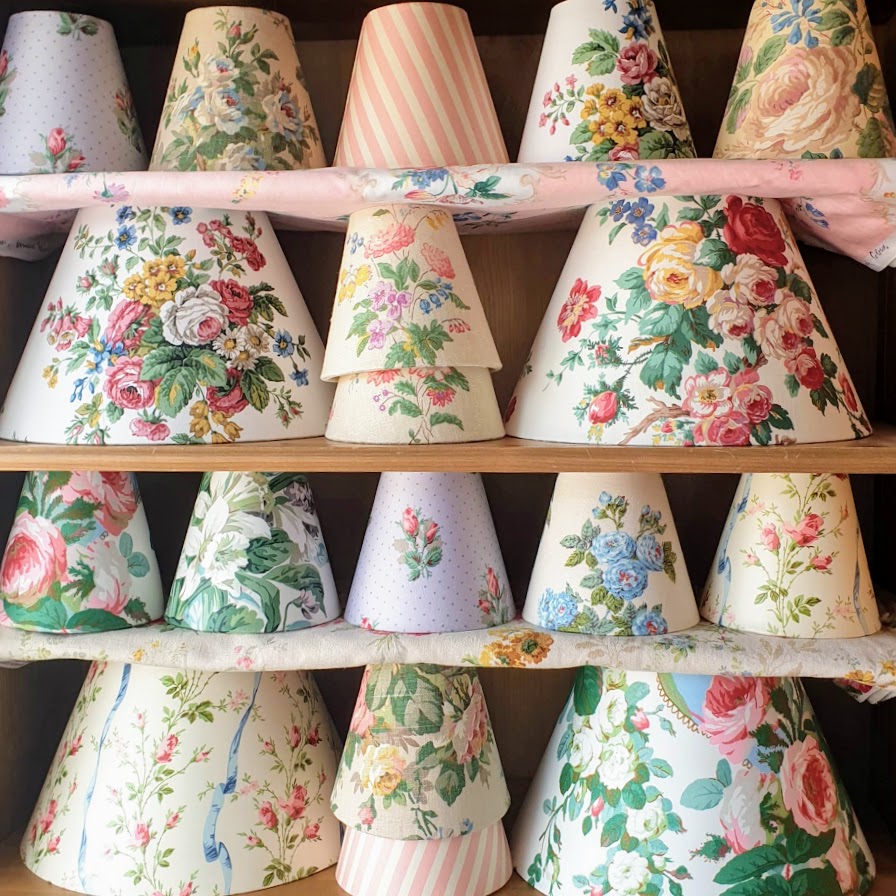 vintage floral lampshade