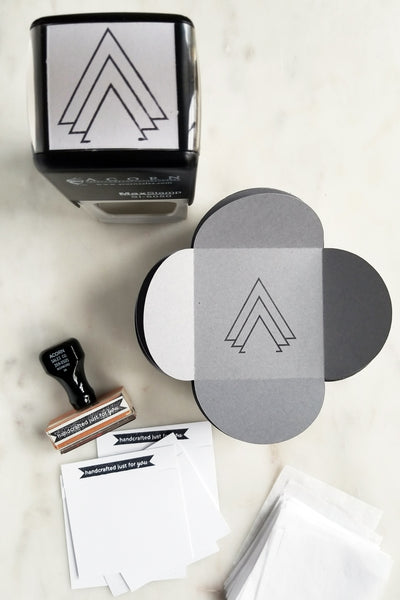 custom stamps brand packaging for Cindy Liebel