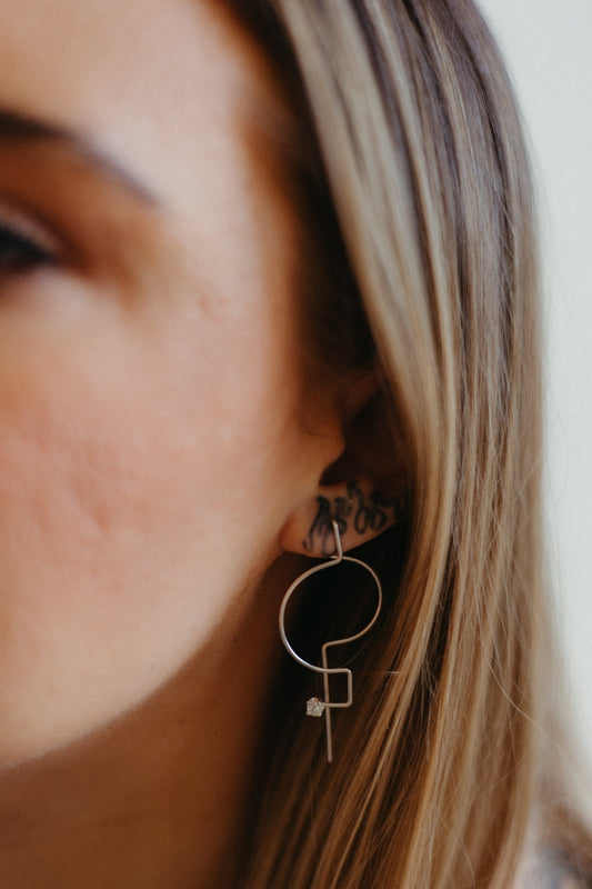 Everyday Geometric Fine Hoop Earrings by Cindy Liebel Jewelry