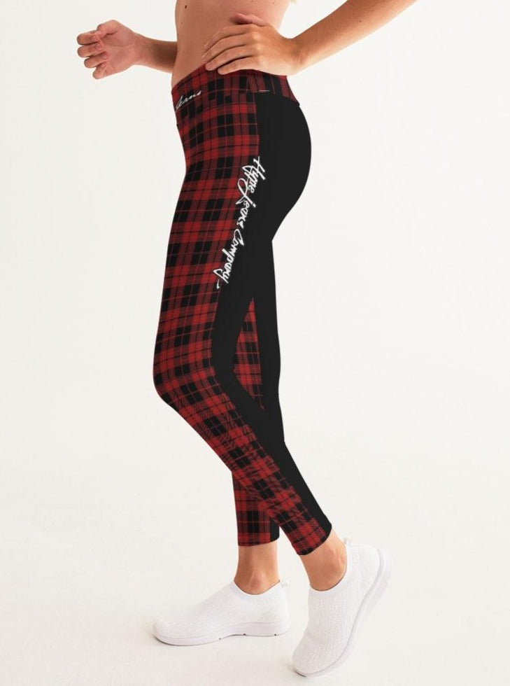 red plaid jeans womens