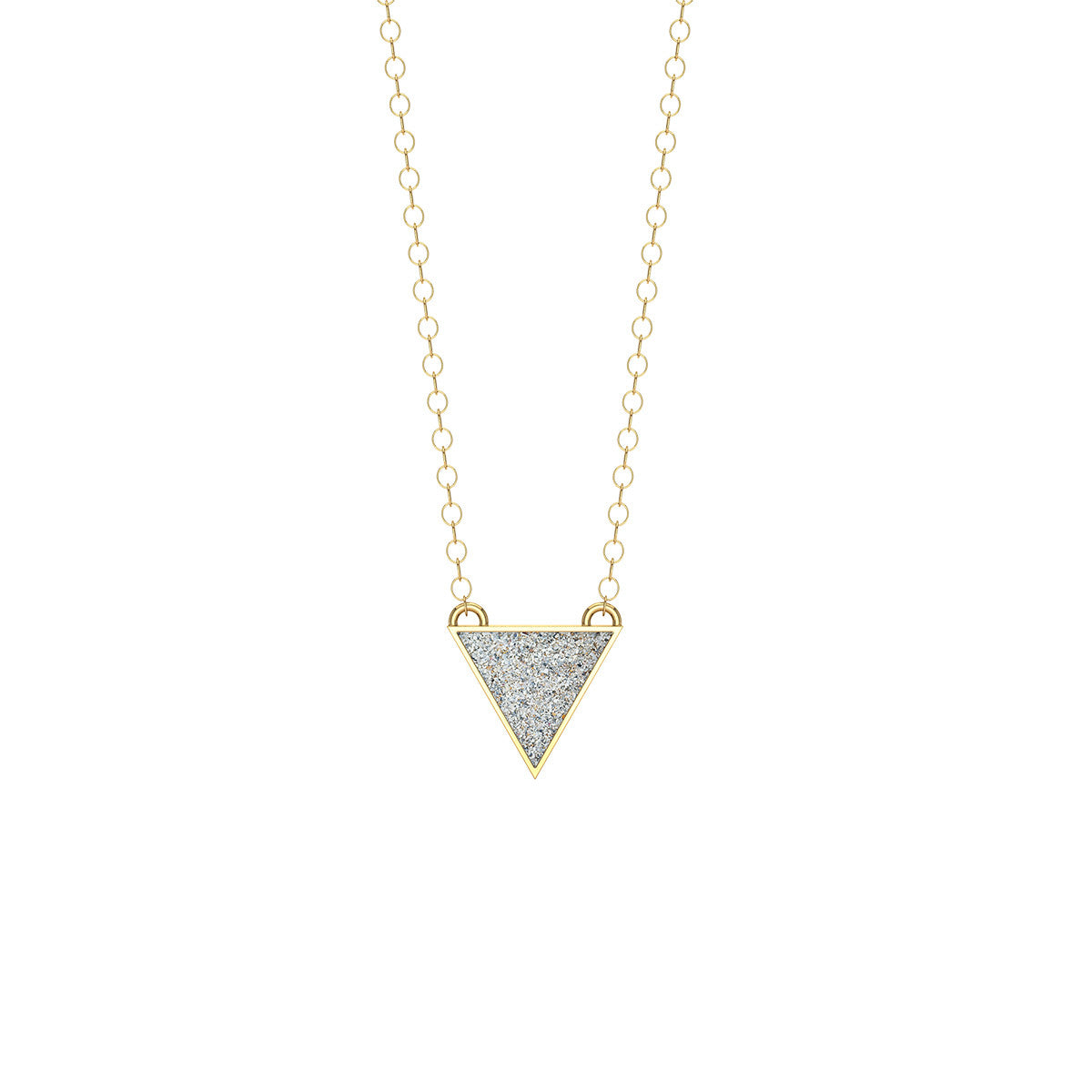 Dainty Triangle Necklace Gold