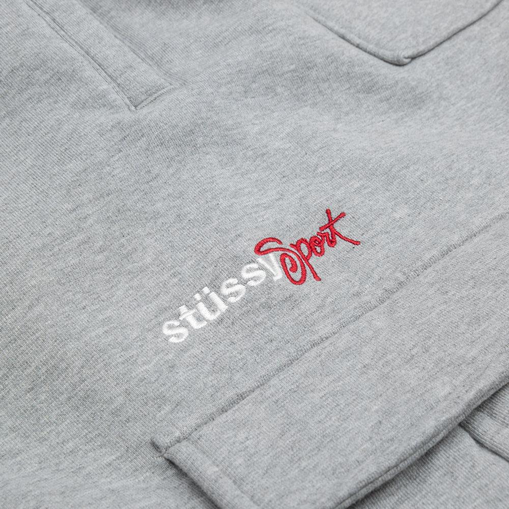 STÜSSY SPORT CARGO FLEECE PANT // GREY HEATHER