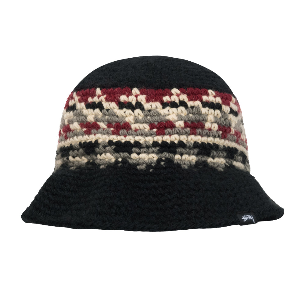 STUSSY FAIRISLE BUCKET HAT 22AW BLACK-