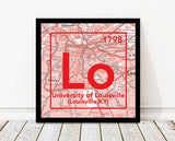 Louisville Cardinals- University of Louisville KY Periodic Map ART PRI – Parody Art Prints