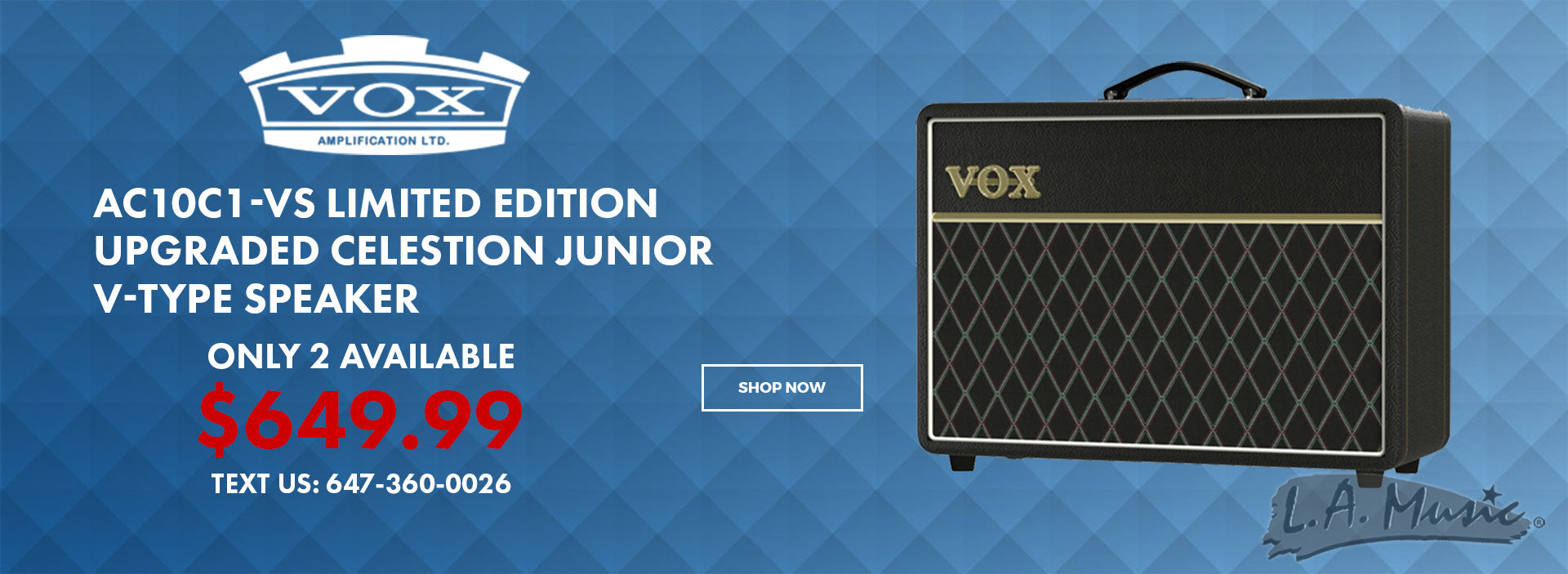 Vox AC10C1-VS Limited Edition Upgraded Celestion Junior V-Type Speaker