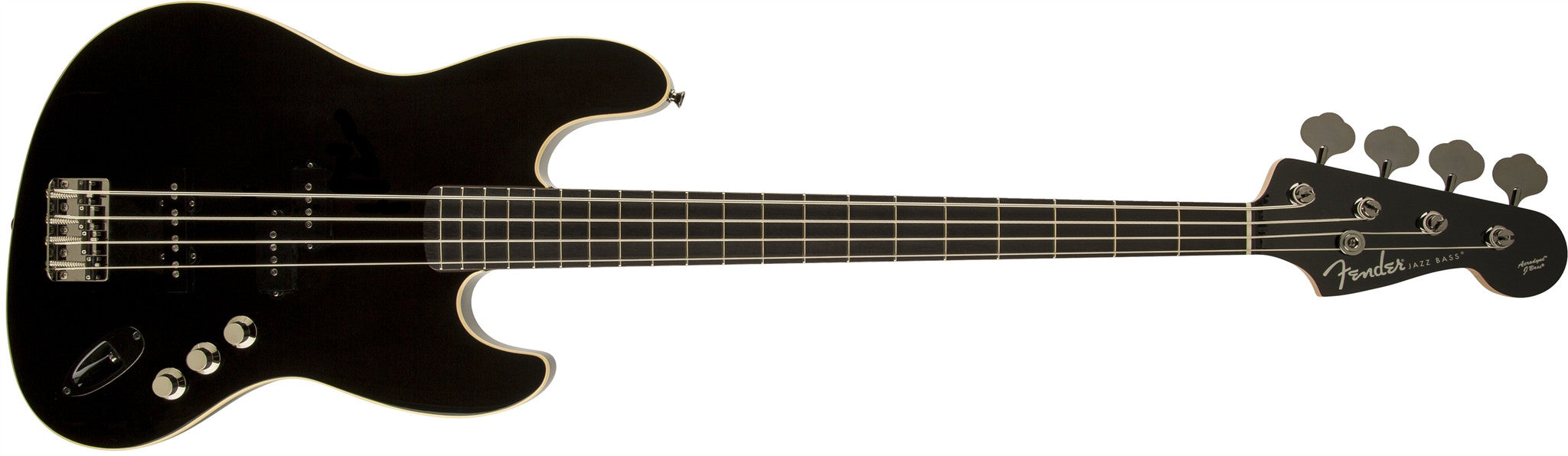 Fender Aerodyne Jazz Bass, Rosewood Stained Fingerboard, Black 0254505506