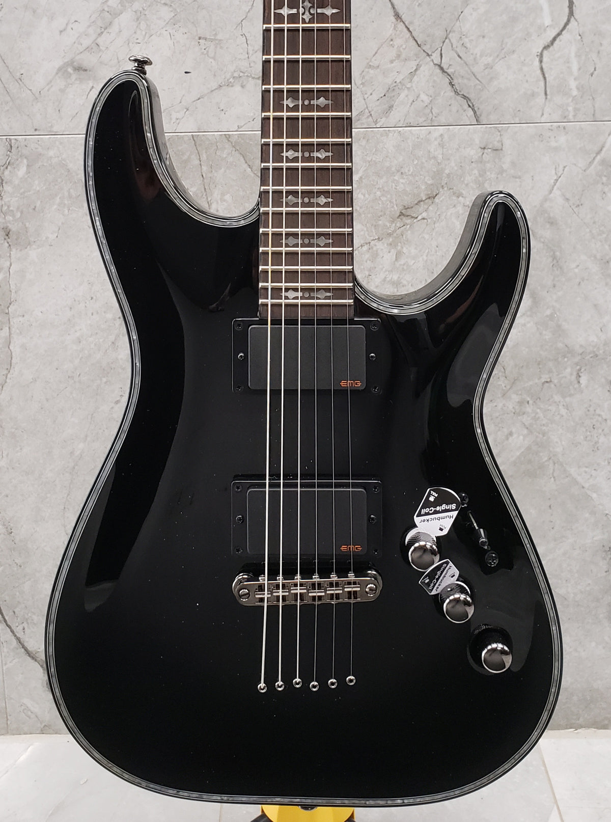 Schecter C-1 Hellraiser Series HR-C-1-BLK Gloss Black Guitar with