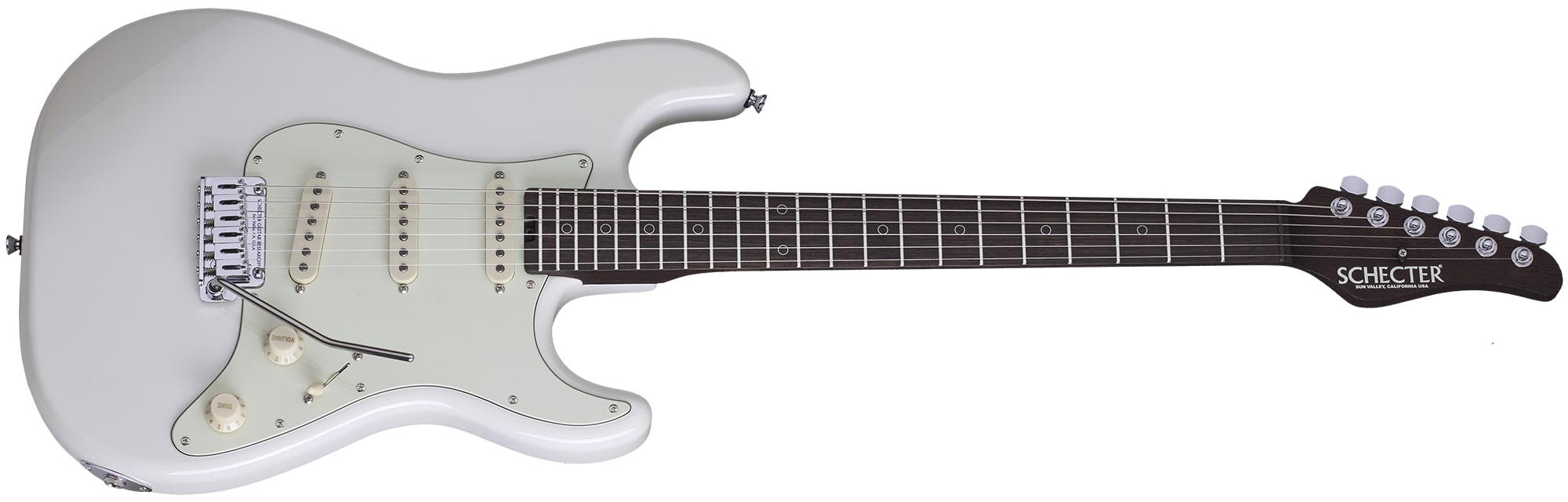 schecter nick johnston atomic snow