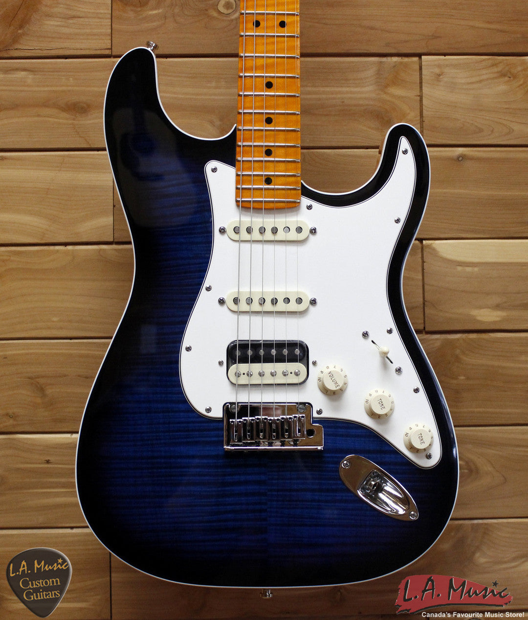 Fender Custom Shop Slab Body Stratocaster HSS Double Bound Okume Royal Blue  Burst 9231006855