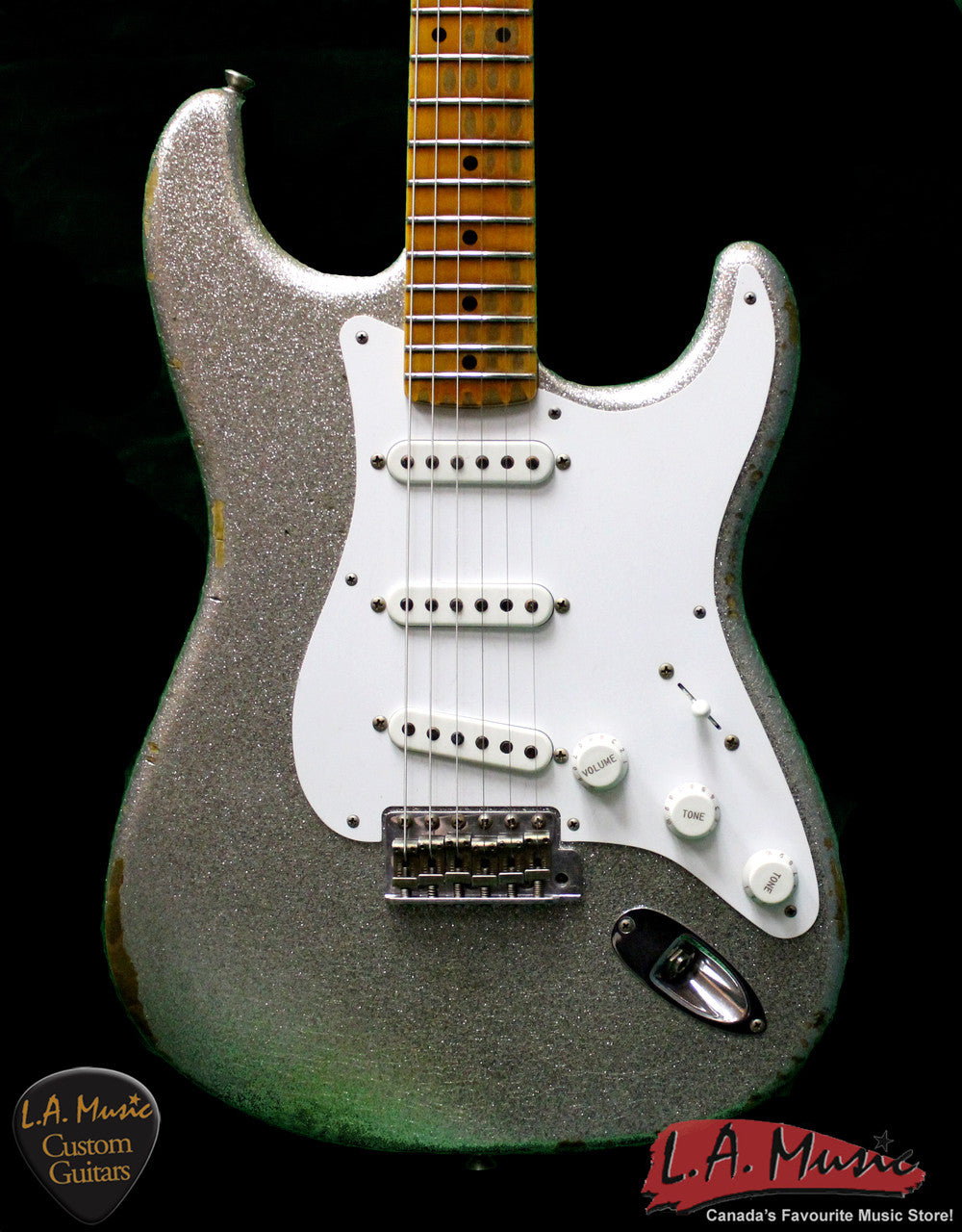 fender stratocaster silver sparkle