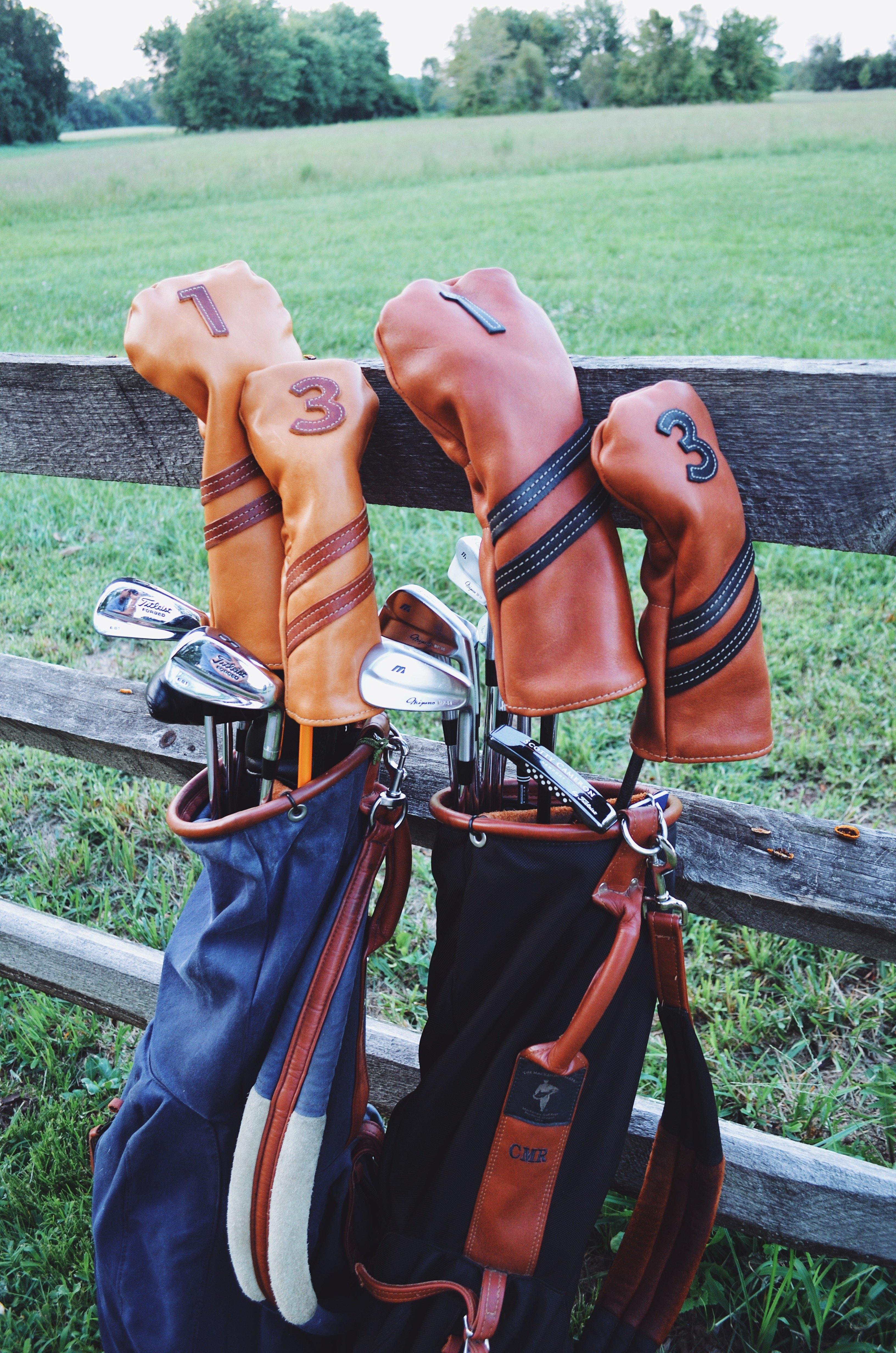 Americana Edition leather golf Headcover in Tan Driver