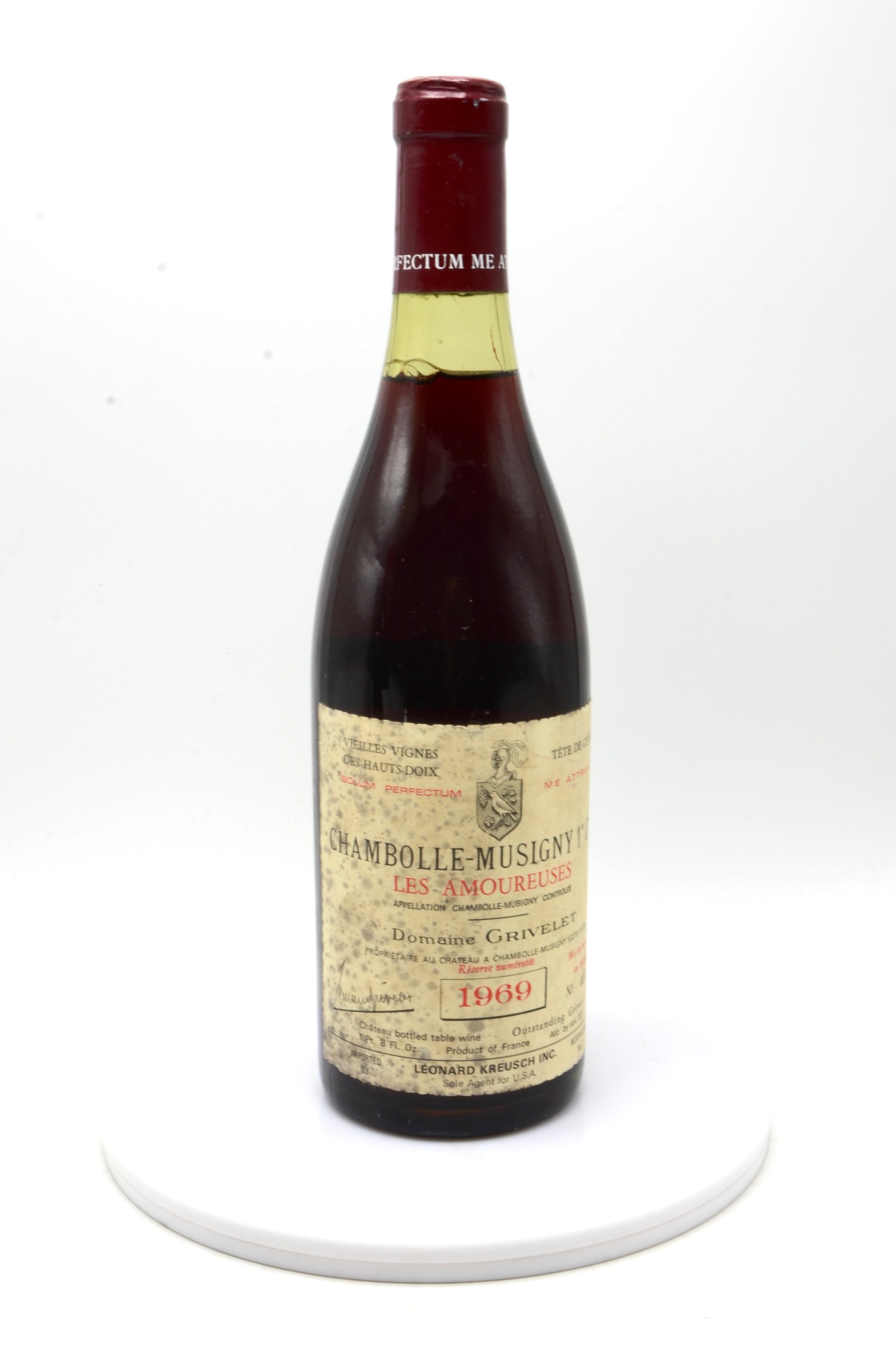 1969 Domaine Grivelet Pere & Fils Chambolle-Musigny, Les Amoureuses,  Premier Cru