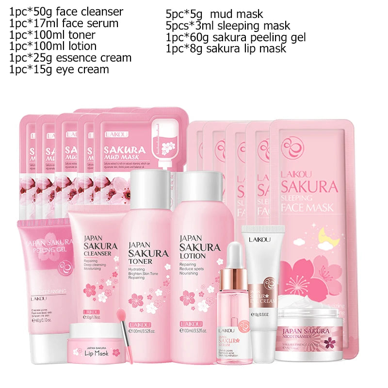 Set de soins Sakura : Nettoyage et hydratation
