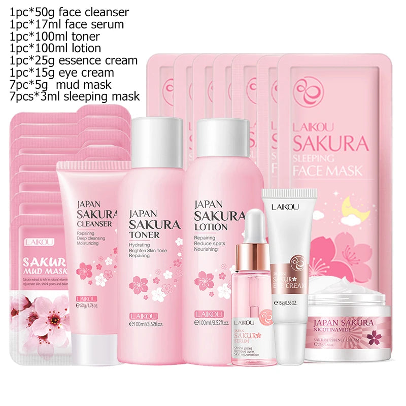 Set de soins Sakura : Nettoyage et hydratation