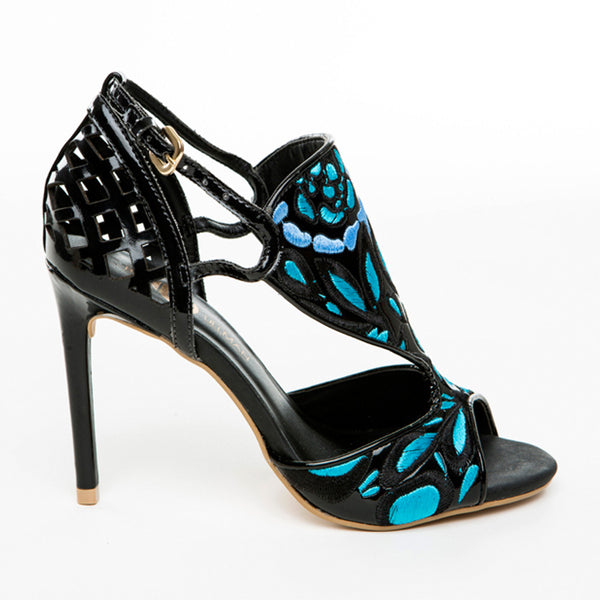 blue butterfly heels