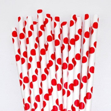 Red Heart Shape Paper Straws — STRAWTOPIA