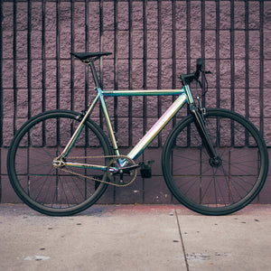 golden fixie bike