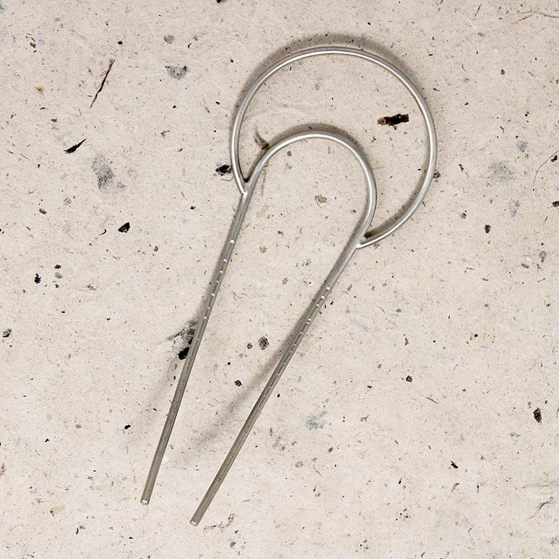 Favor Jewelry Orbital Hair Pin for Curly & Thick Hair White Brass