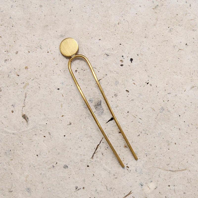 Favor Jewelry Orbital Hair Pin for Curly & Thick Hair White Brass