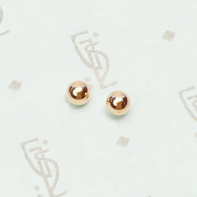 Recycled 14k Gold 3mm Ball Stud Earrings – Gem Set Love