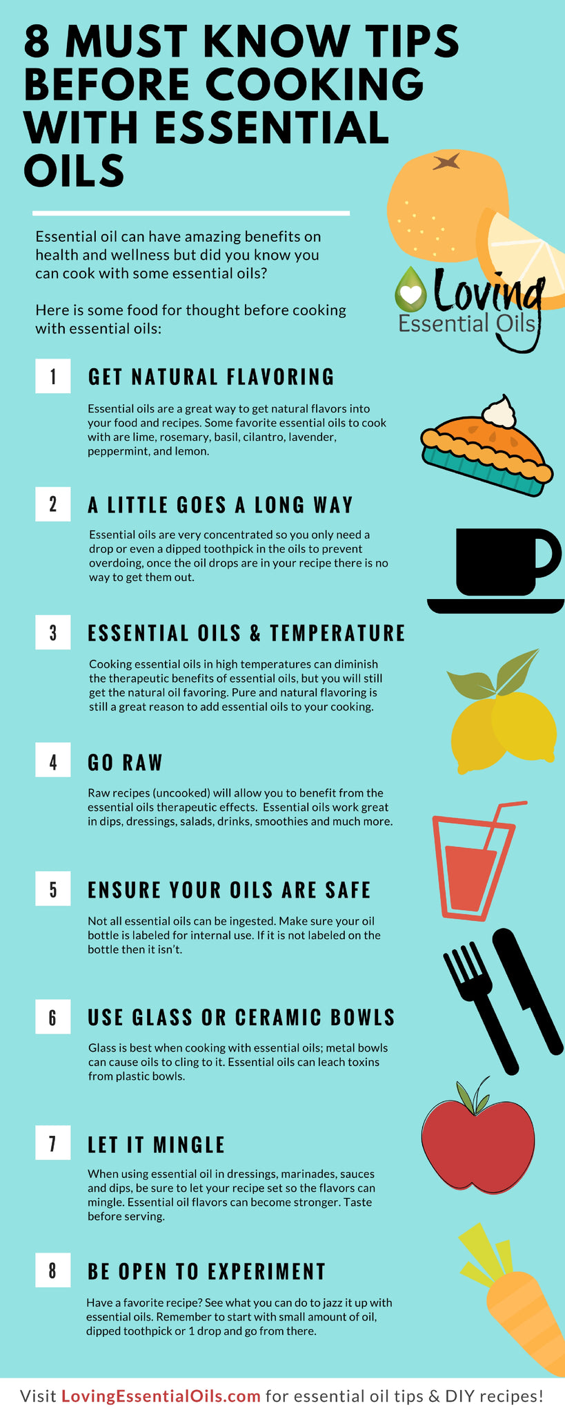 8 Tips for cooking with essential oils