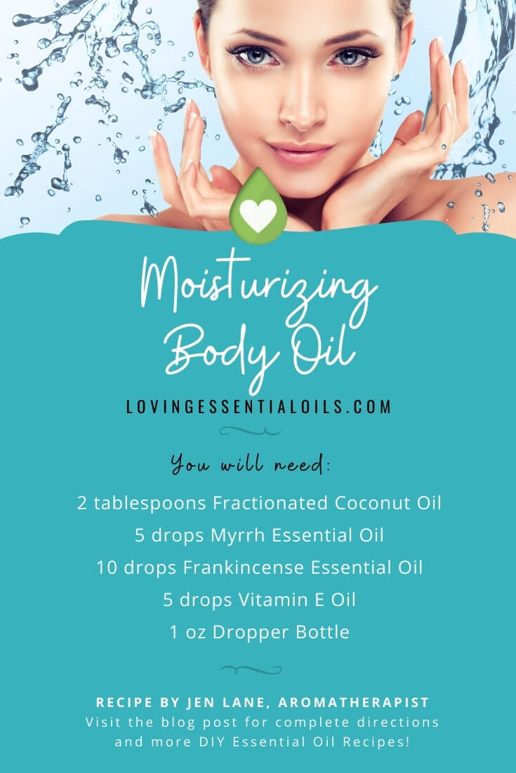 DIY Moisturizing Body Oil Recipe Blend by Loving Essential Oils - Recipes by Jen Lane, Aromatherapist
