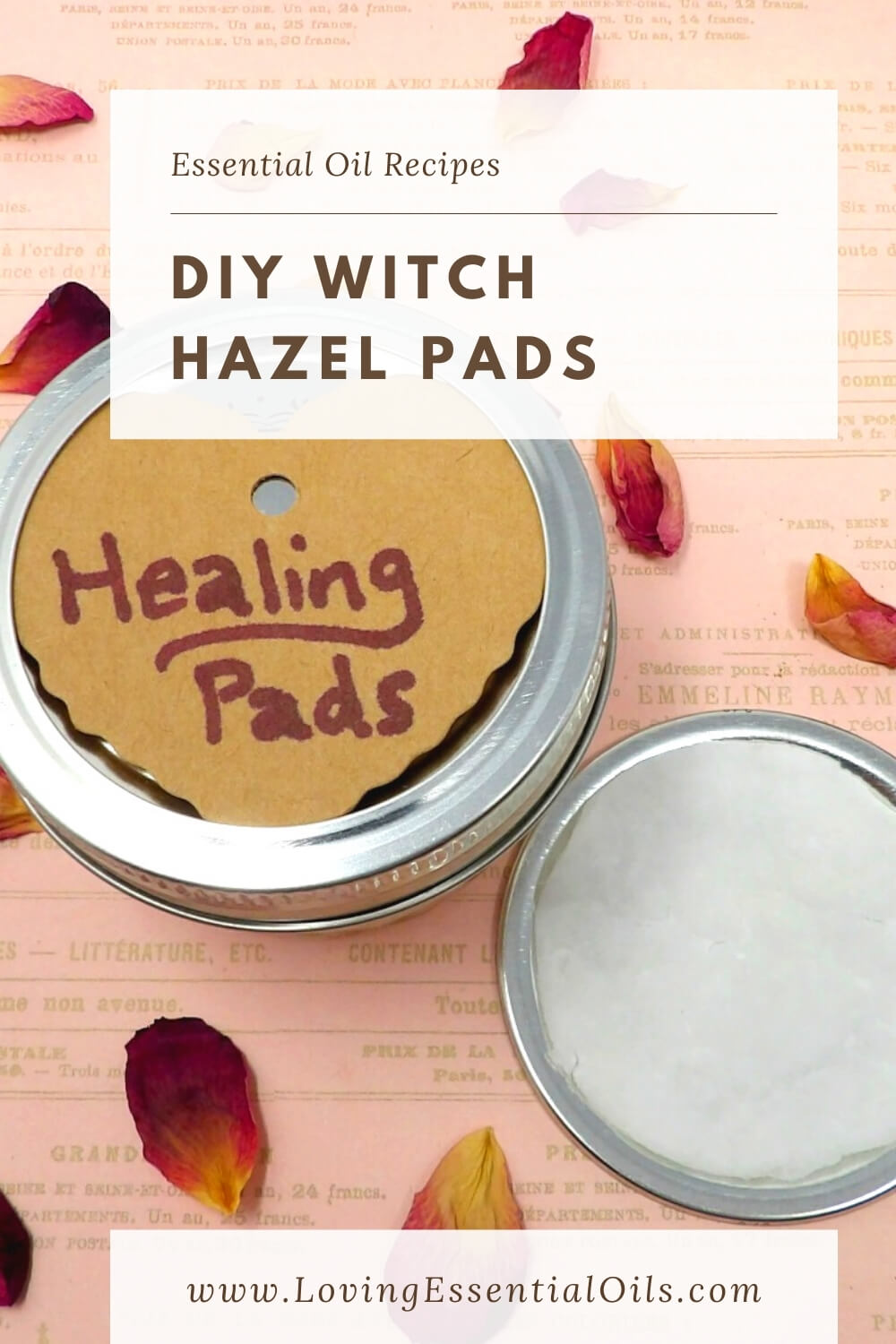 DIY Witch Hazel Pads - Homemade Toner Pads by Loving Essential Oils