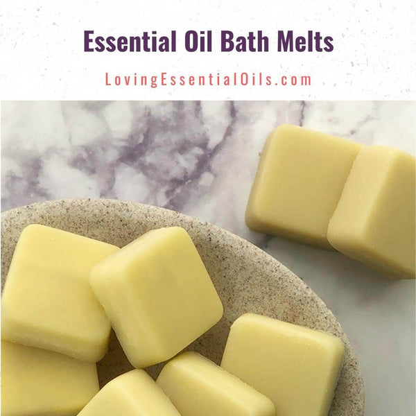 Essential Oil Bath Melts Recipe with Cocoa Butter, Shea Butter and Coconut Oil by Lovign Essential Oils