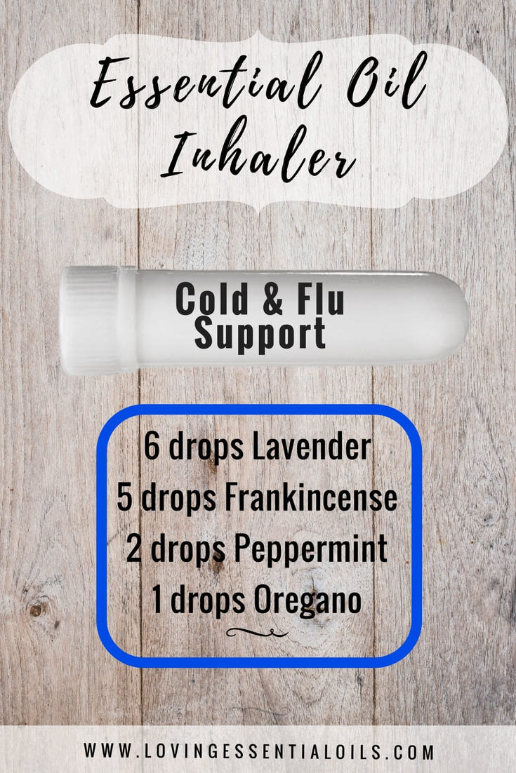 Cold and Flu Support Inhaler - Aromatherapy Blend Recipes by Loving Essential Oils