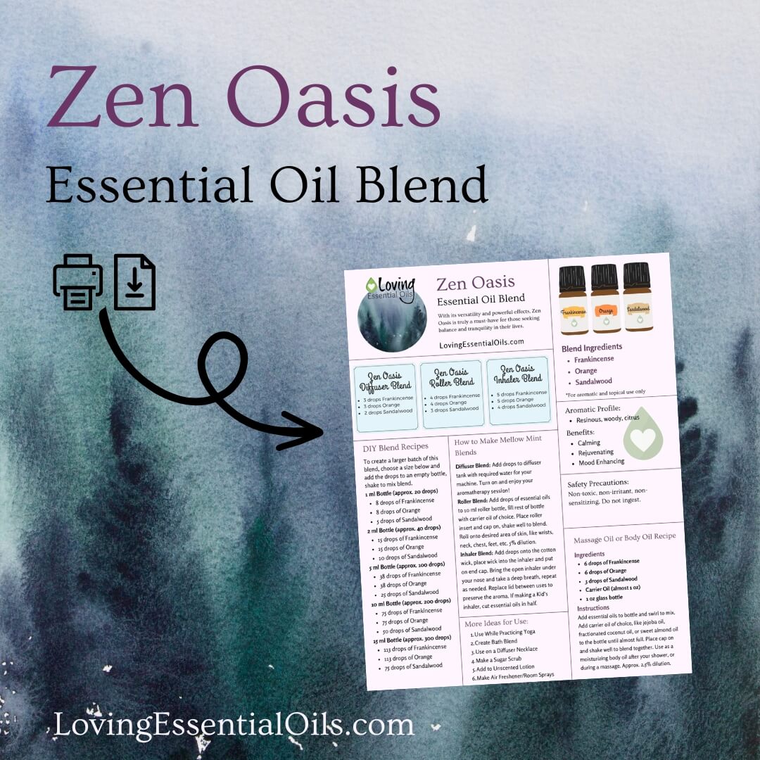 Sweet Oasis Blend  Essential oil shop, Essential oil blends