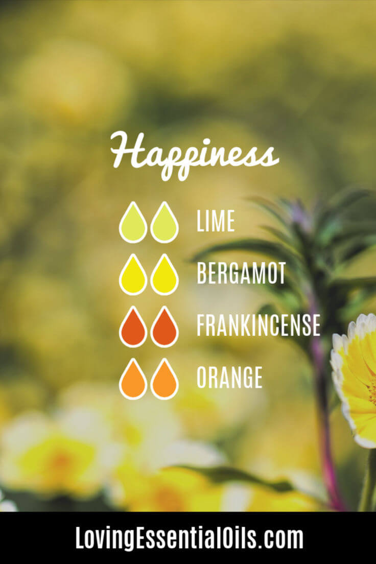 Happiness Essential Oil Blends with Lime, Orange, Bergamot, and Frankincense