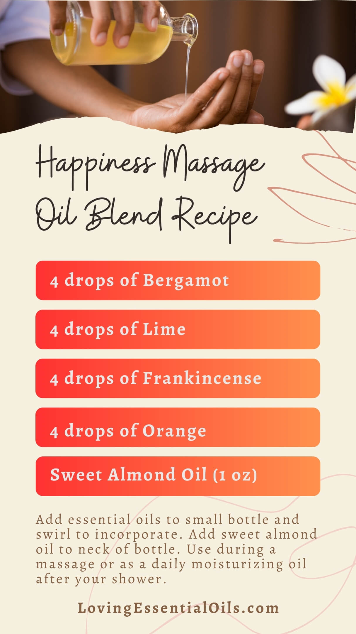 Happiness Massage Oil Blend Recipe by Loving Essential Oils