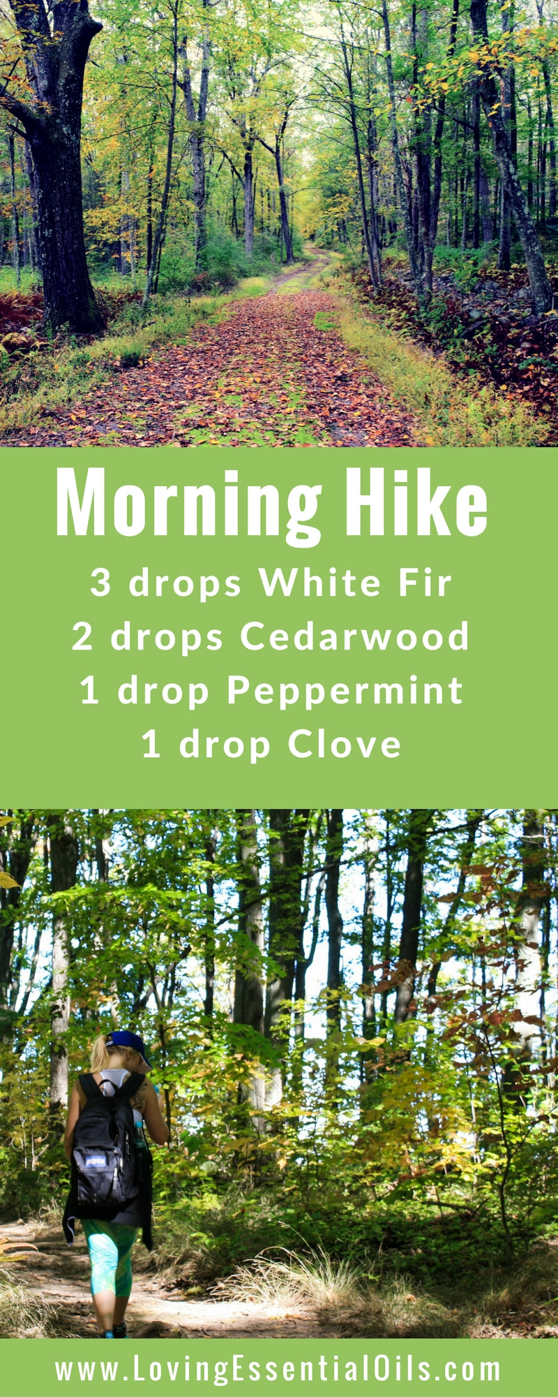 Morning Hike Essential Oil Diffuser Recipe with Kid Safe Version by Loving Essential Oils