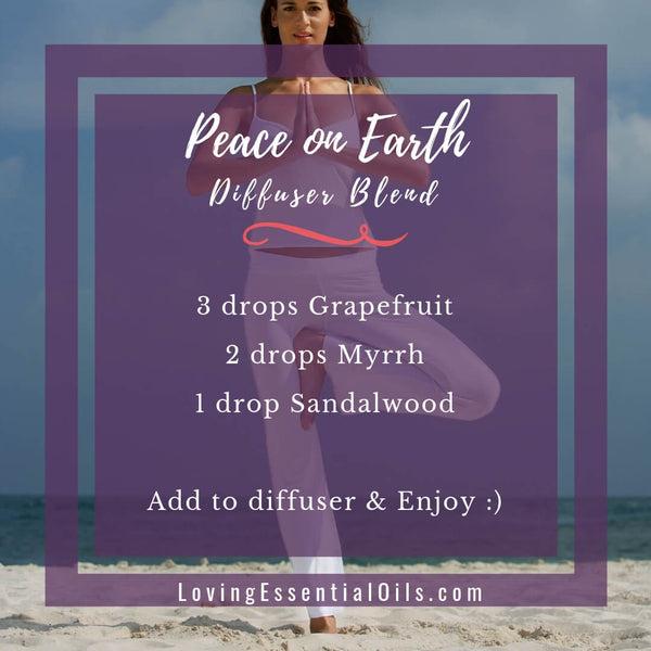 Peace on earth diffuser blend for yoga by Loving Essential Oils