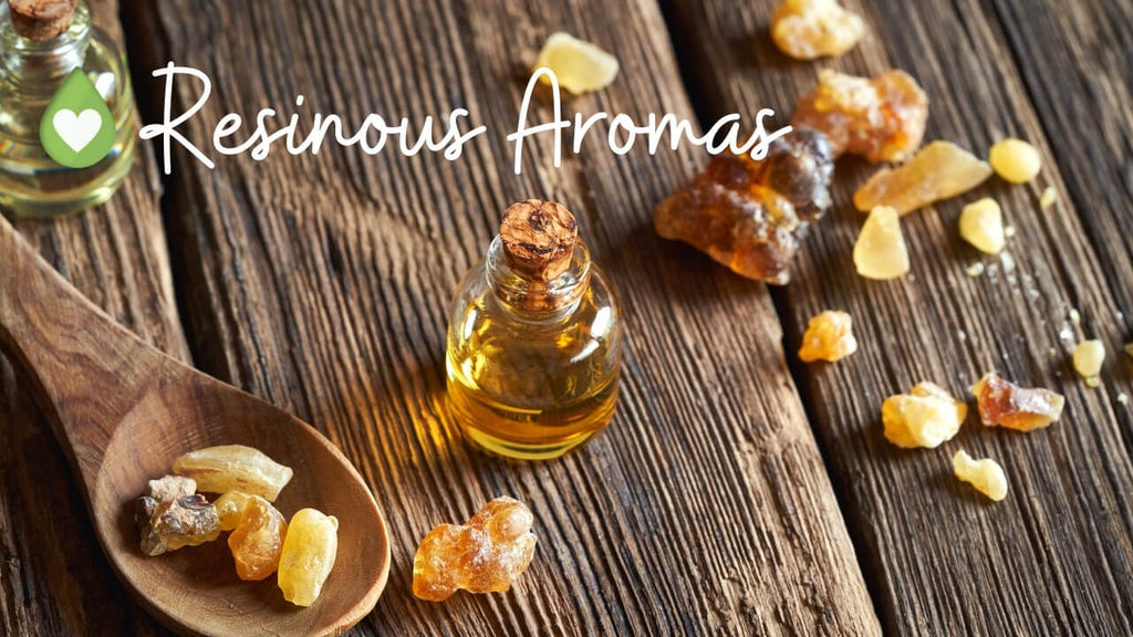 Resinous Aromas with cheat sheet for essential oils by Loving Essential Oils