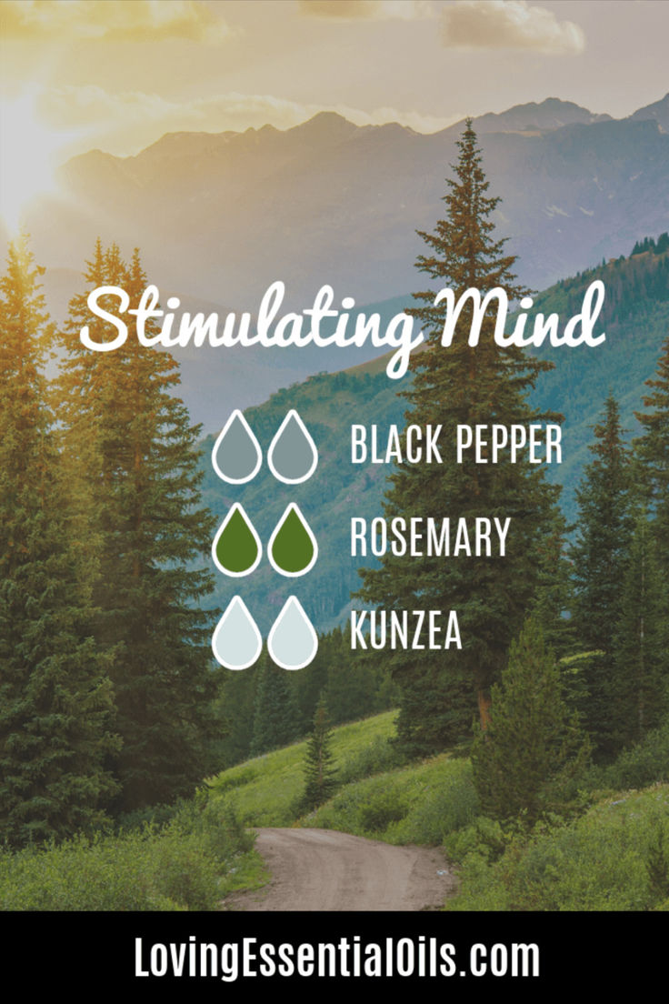 Stimulating Mind Essential Oil Blend with Black Pepper, Rosemary, and Kunzea Essential Oils