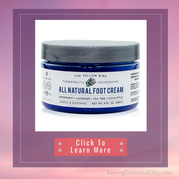All Natural Foot Cream from The Yellow Bird - Best Essential Oil Gifts to Make at Home