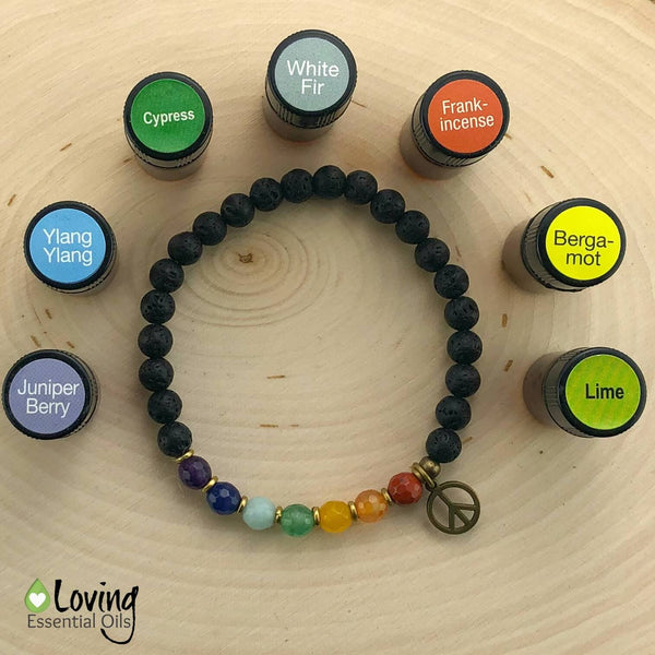 Aromatherapy Chakra Stone Bracelet by Loving Essential Oils