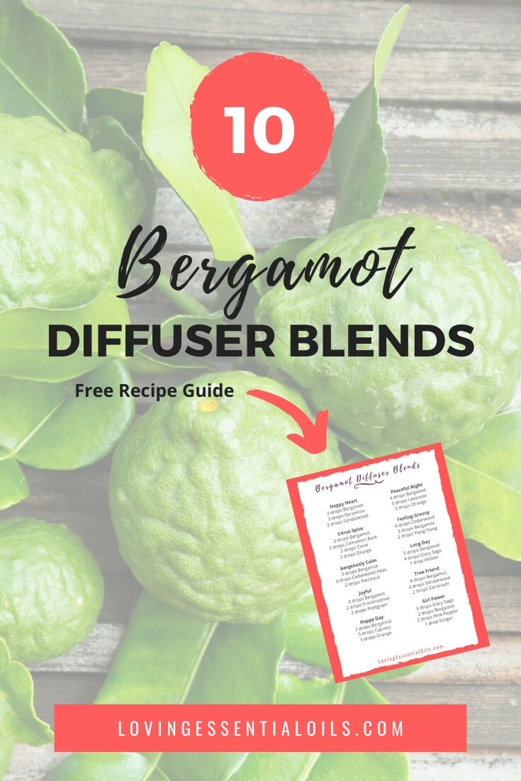 Bergamot Essential Oil Diffuser Recipes - Free Printable Cheat Sheet with Recipes