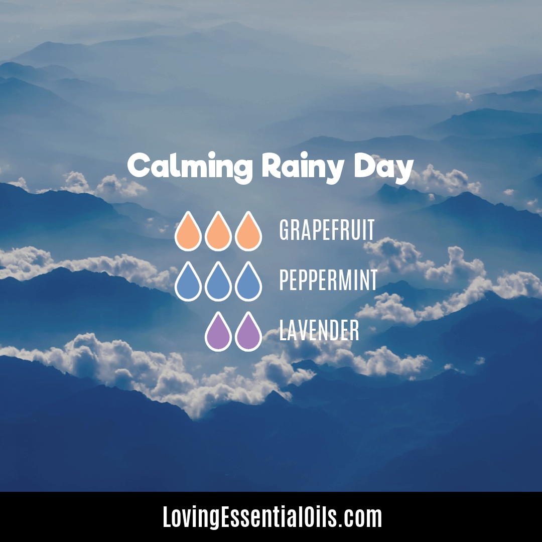 calming rainy day essential oil recipe by Loving Essential Oils