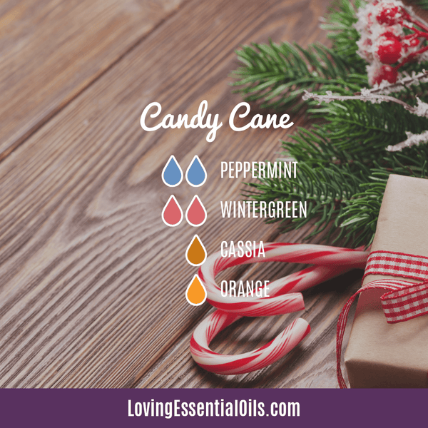 Cassia Essential Oil Diffuser Recipes by Loving Essential Oils | Cassia Diffuser Blends Cand Cane with peppermint, wintergreen, cassia and orange