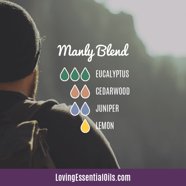 Cedarwood Blends for Diffuser by Loving Essential Oils | Manly Blend with eucalyptus, cedarwood, juniper, and lemon