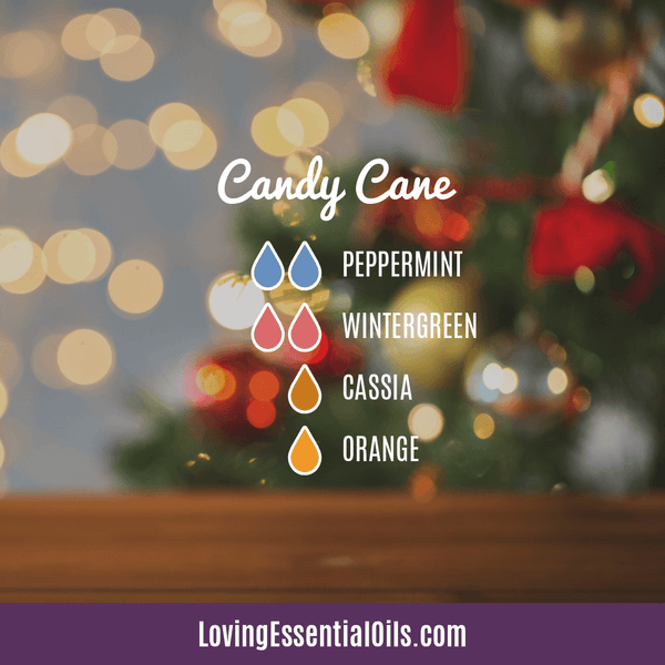 Christmas Diffuser Recipe - Candy Cane with Peppermint, Wintergreen, Cassia, and Orange by Loving Essential Oils