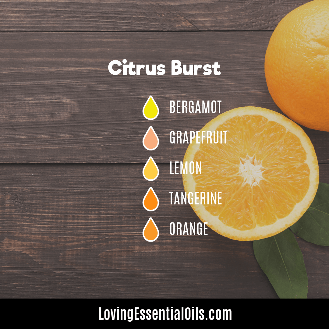 Citrus essential oil diffuser blends by Loving Essential Oils